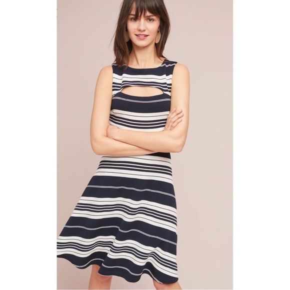 Anthropologie RILEY STRIPED KNIT DRESS - Picture 1 of 5